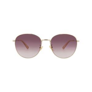 Chloé Round-Frame Metal Sunglasses Gold Womens